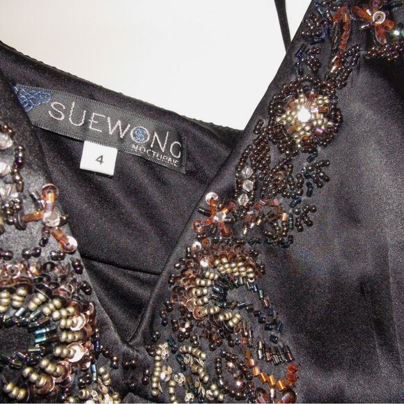 Sue Wong Black Beaded Dress - Picture 3 of 7